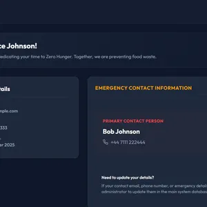 Volunteer Profile Detail Screen